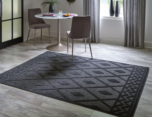 Averlain Black/Gray Medium Rug