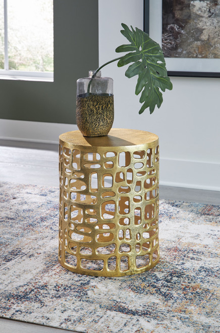 Gracylee Gold Finish Accent Table