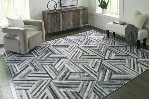 Adalock Gray/Cream Large Rug