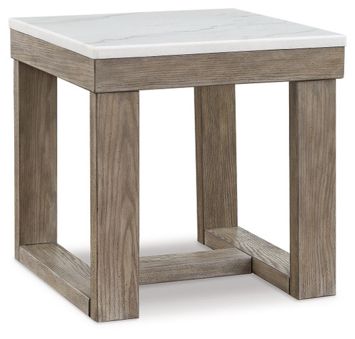 Loyaska Brown/ivory Square End Table