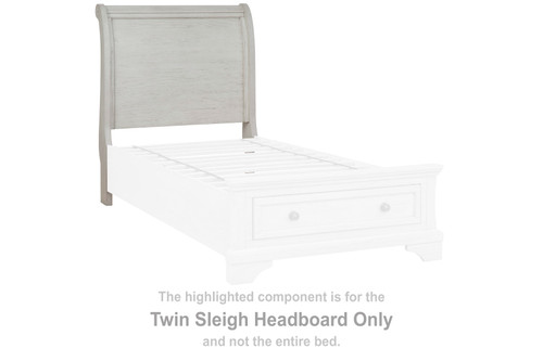 Robbinsdale Antique White Twin Sleigh Headboard