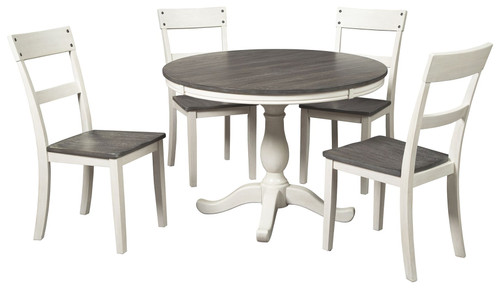 Nelling White/Brown/Beige- Dining Room Table