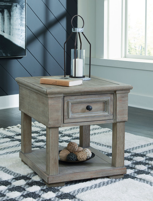Moreshire Bisque Rectangular End Table