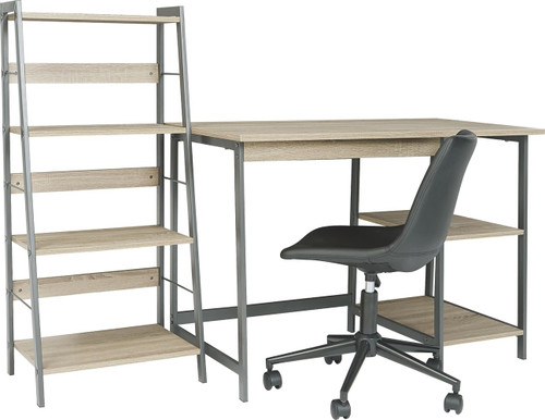 Soho Dark Brown 2 Pc. Desk, Shelf, Swivel Desk Chair