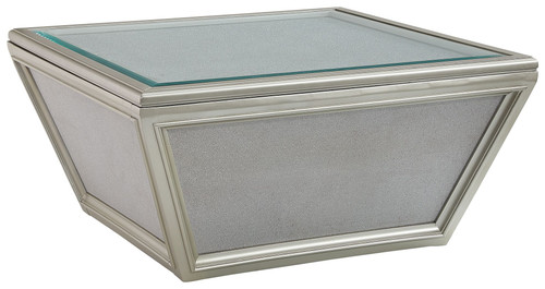 Traleena Silver Finish Square Cocktail Table