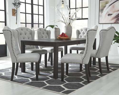 Jeanette Black Rectangular Dining Room Table