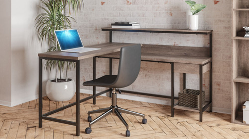 The Lynxtyn White Home Office Swivel Desk Chair is available at Complete  Suite Furniture, serving the Pacific Northwest.