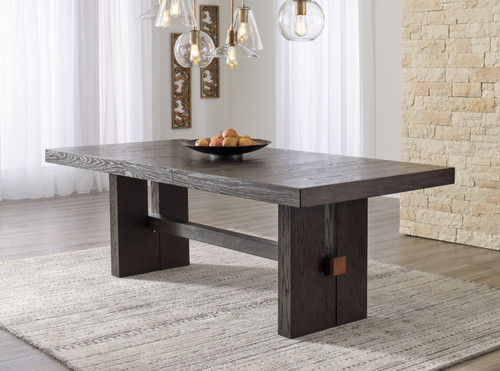 Burkhaus Dark Brown Rect Dining Room Ext Table