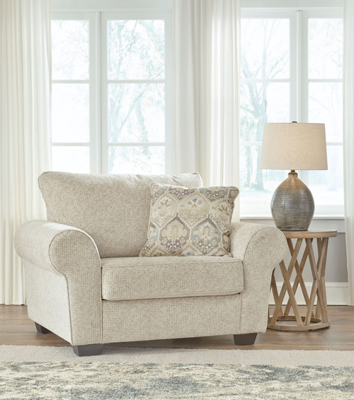 Haisley Ivory 2 Pc. Chair And A Half, Ottoman