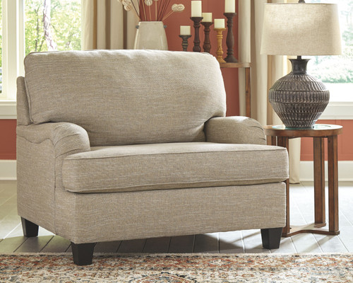 Almanza Wheat 2 Pc. Chair And A Half With Ottoman