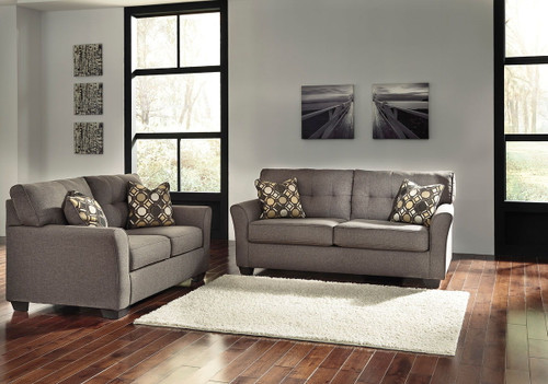 Tibbee Slate 2 Pc. Sofa/Couch/Couch, Loveseat