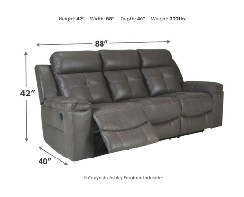 Jesolo Dark Gray 3 Pc. Reclining Sofa/Couch/Couch, Loveseat, Rocker Recliner