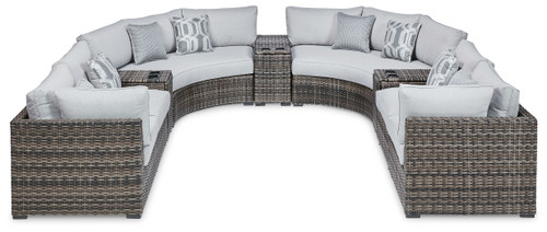 Harbor Court Gray 9-Piece Outdoor Sectional