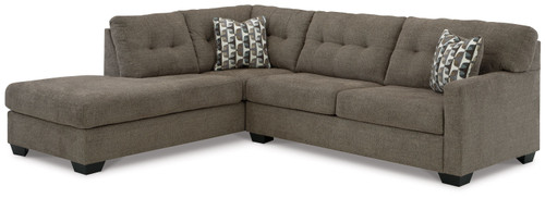 Mahoney Chocolate 2-Piece Sectional With Laf Corner Chaise