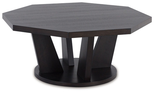 Chasinfield Dark Brown Octagon Coffee Table