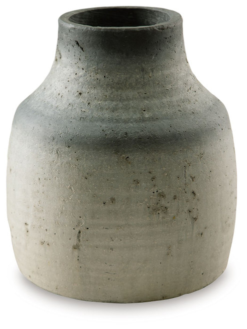 Moorestone Gray / Black Vase 13"