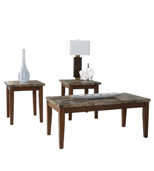 Theo Warm Brown Occasional Table Set (Set of 3)