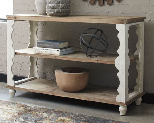 Alwyndale Antique White/Brown Console Sofa Table