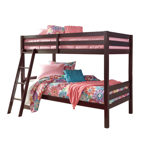 Halanton Dark Brown Twin/twin Bunk Bed W/Ladder