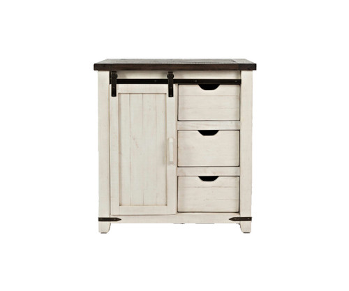 MADISON COUNTY 3 DRAWER ACCENT CABINET-VINTAGE WHITE