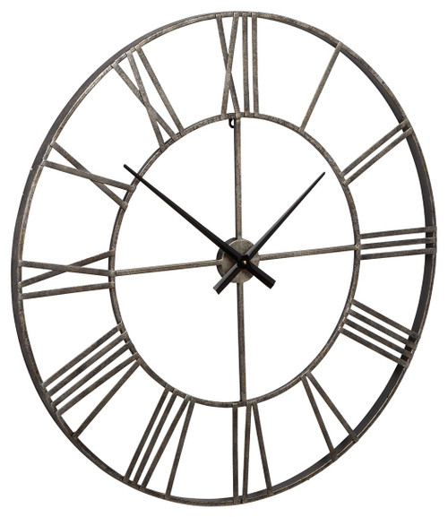 Paquita Antique Silver Wall Clock