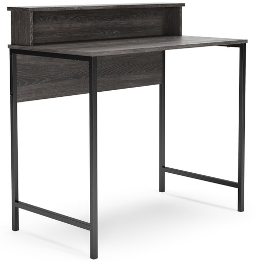 Freedan Grayish Brown Home Office Desk Top-Shelf