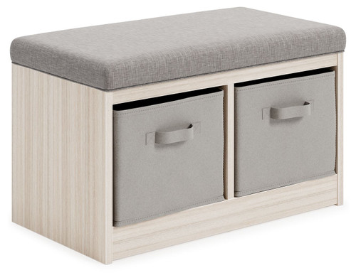 Blariden Gray/Natural Storage Bench