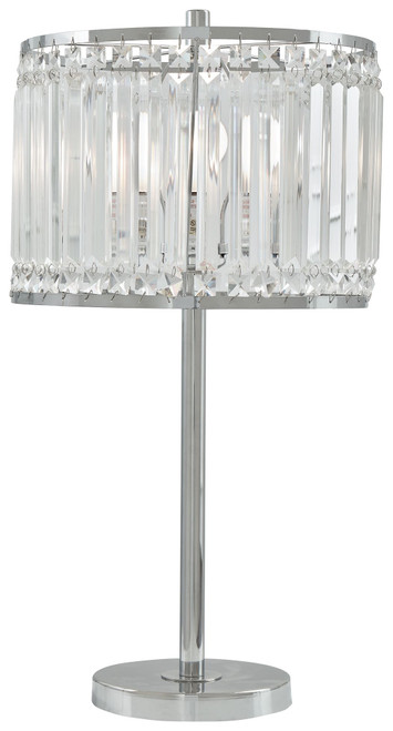 Gracella Chrome Finish Metal Table Lamp