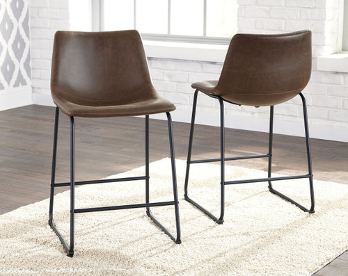 Centiar Brown Upholstered Barstool