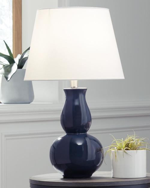 navy blue lamp base