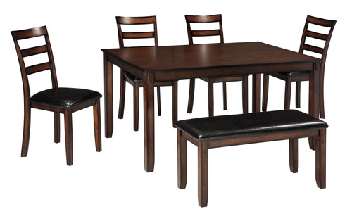 Coviar Brown Dining Room Table Set (Set of 6)
