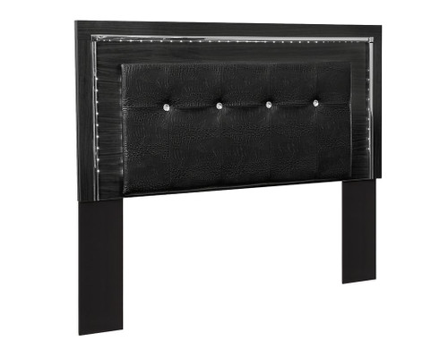 Kaydell Black Queen Upholstered Panel Headboard