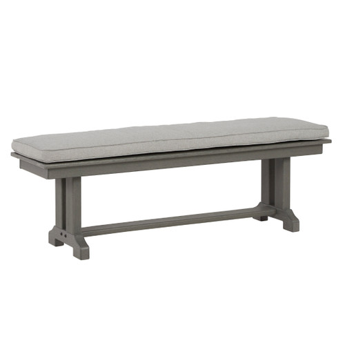 Visola Gray Bench With Cushion