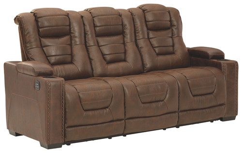 Owner's Thyme Power Reclining Sofa/Couch With Adj Headrest