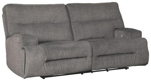 Coombs Charcoal 2 Seat Reclining Power Sofa/Couch