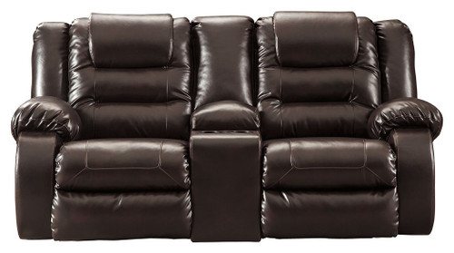 Vacherie Chocolate Double Reclining Loveseat W/Console