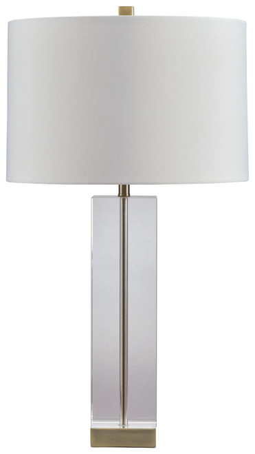 The Dairson Black/Gold Finish Poly Table Lamp is available at