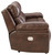 Edmar Chocolate Power Reclining Sofa/Couch With Adj Headrest