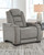 The Man-den Gray Power Recliner/Adj Headrest