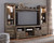 Trinell Brown 5 Pc. Entertainment Center 63'' TV Stand With Faux Firebrick Fireplace Insert
