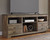 Trinell Brown 2 Pc. 63'' TV Stand With Fireplace Insert Glass/Stone