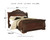 North Shore Dark Brown California King Sleigh Bed