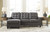 Venaldi Gunmetal 3 Pc. Sofa Chaise, Chair, Ottoman