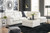 Donlen White 3 Pc. Right Arm Facing Corner Chaise 2 Pc Sectional, Ottoman