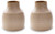 Millcott Tan Vase (Set of 2) 8" X 8"