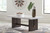 Burkhaus White/dark Brown Rectangular Cocktail Table