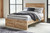 Hyanna Tan Full Panel Bed With Storage Footboard