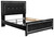 Kaydell Black Queen Upholstered Panel Bed