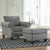 Agleno Charcoal 2 Pc. Chair With Ottoman