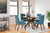 Lyncott Blue/Brown- 5 Pc. Dining Room Table, 4 Side Chairs